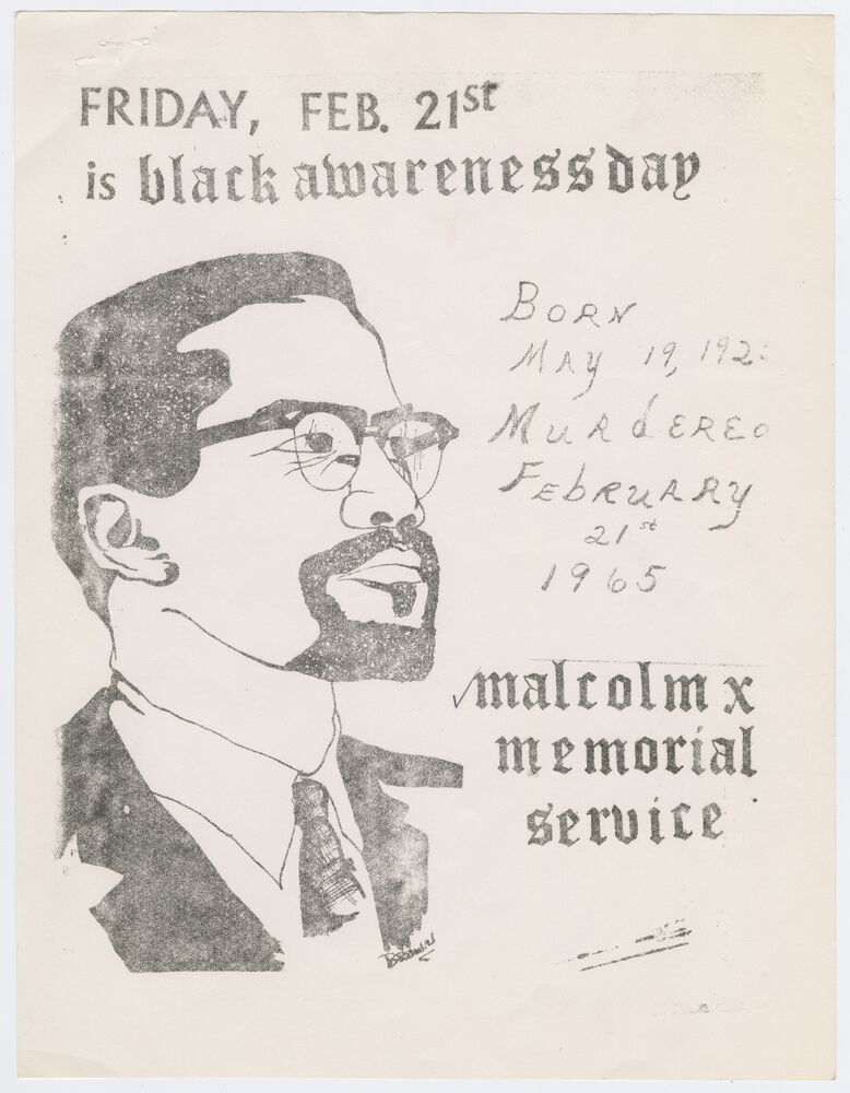 Program Cover for Malcolm X Memorial Service